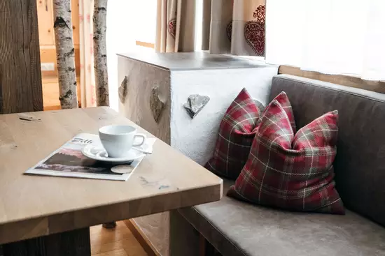 Wohnbereich in der Juniorsuite Sidanjoch