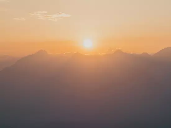 Sonnenuntergang über den Zillertaler Bergen