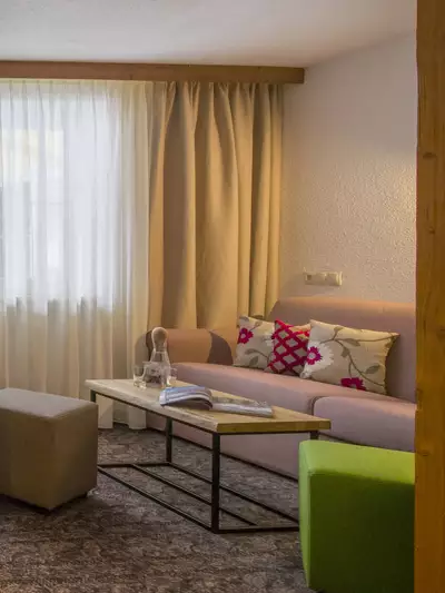 Abgetrennter Wohn- und Schlafbereich Juniorsuite